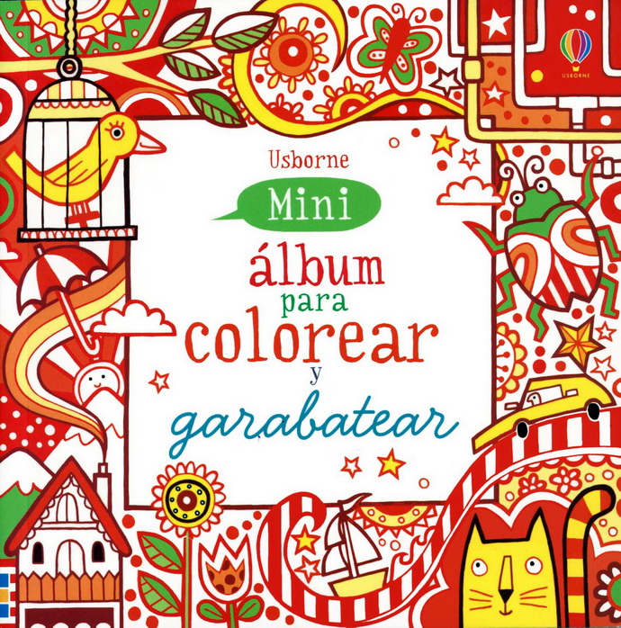 Mini álbum para colorear y garabatear (rojo)