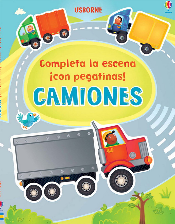 Camiones. Completa la escena ¡con pegatinas!