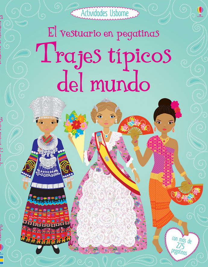 Trajes típicos del mundo. El vestuario en pegatinas