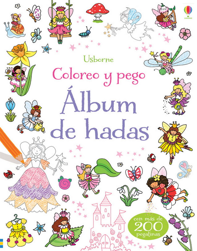 Álbum de hadas. Coloreo y pego