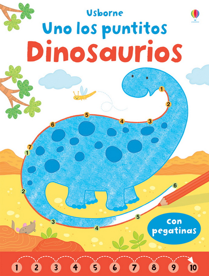 Dinosaurios. Uno los puntitos (con pegatinas)