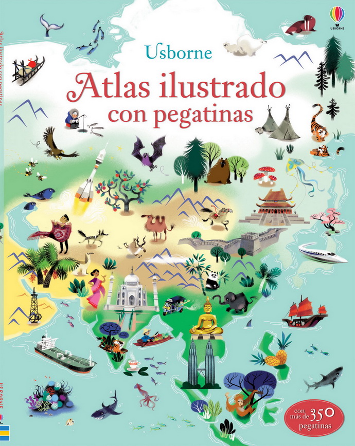 Atlas Ilustrado Con Pegatinas Editorial Oc Ano