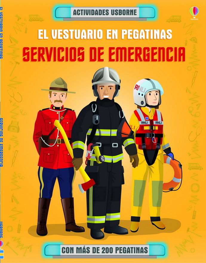 Servicios de emergencia. El vestuario en pegatinas