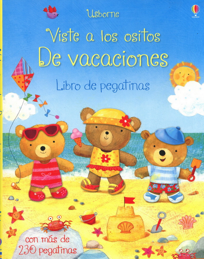 Viste a los ositos. De vacaciones. Libro de pegatinas