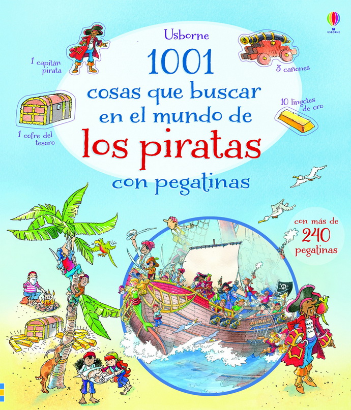 1001 cosas que buscar en el mundo de los piratas (con pegatinas) tapa blanda