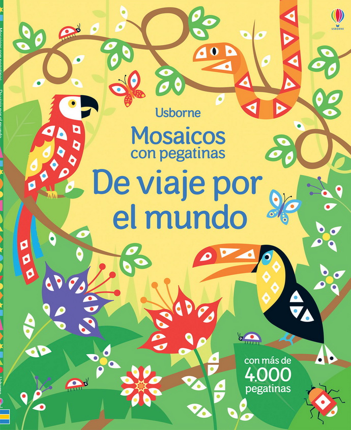 De viaje por el mundo. Mosaicos con pegatinas