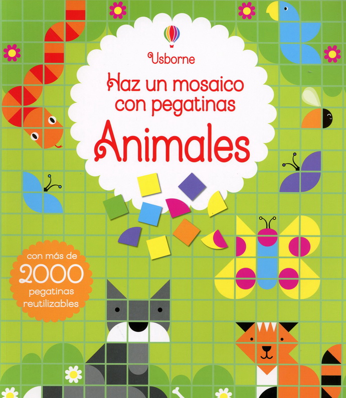 Haz un mosaico con pegatinas. Animales