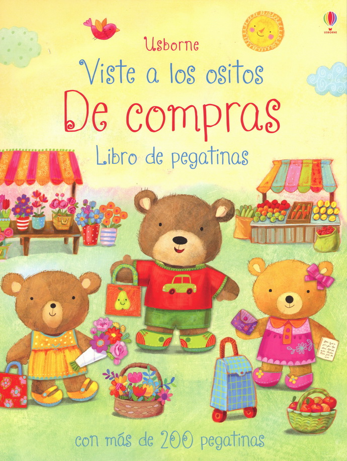 Viste a los ositos. De compras. Libro de pegatinas