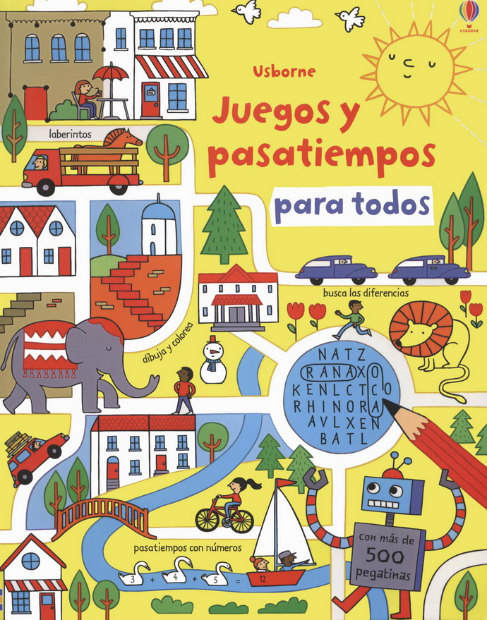 Juegos y pasatiempos para todos (con pegatinas)
