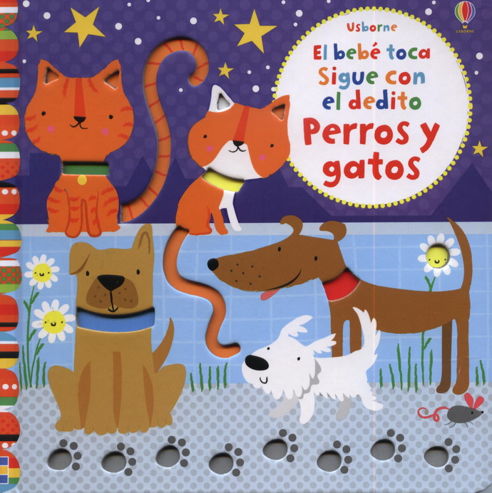 Perros y gatos. Sigue con el dedito