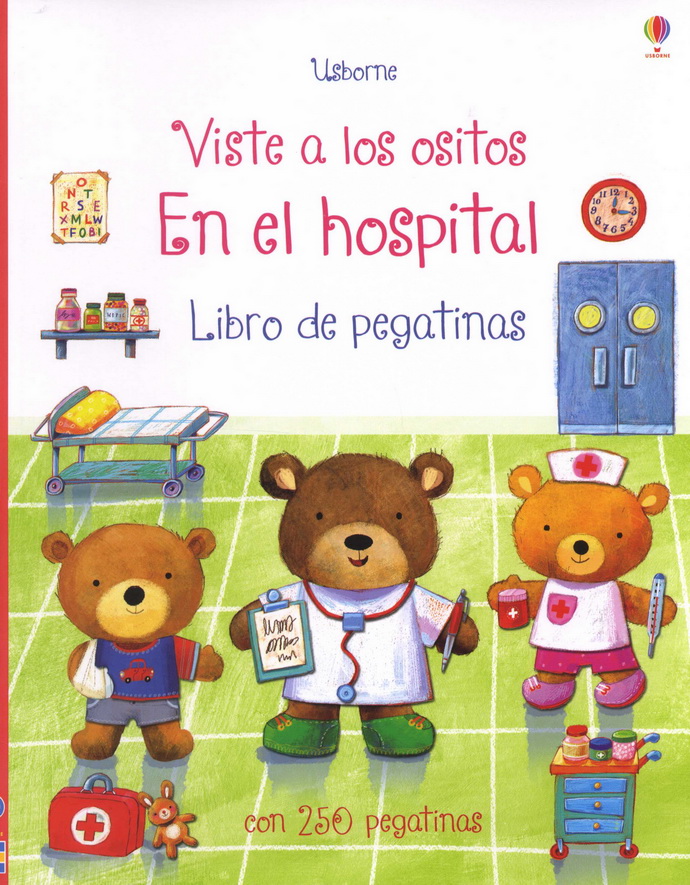 Viste a los ositos. En el hospital. Libro de pegatinas