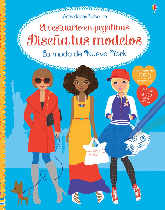 Diseña tus modelos. La moda de Nueva York. El vestuario en pegatinas