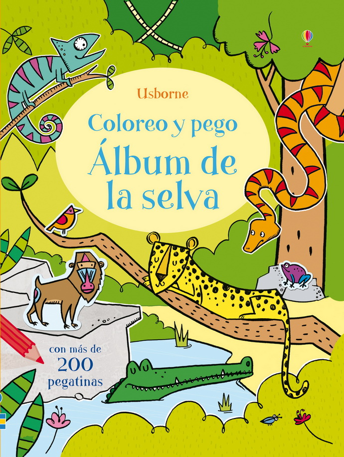 Álbum de la selva. Coloreo y pego