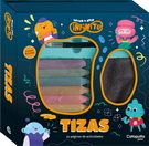 Tizas (incluye tizas, paño, aplicador y siluetas de cartón)