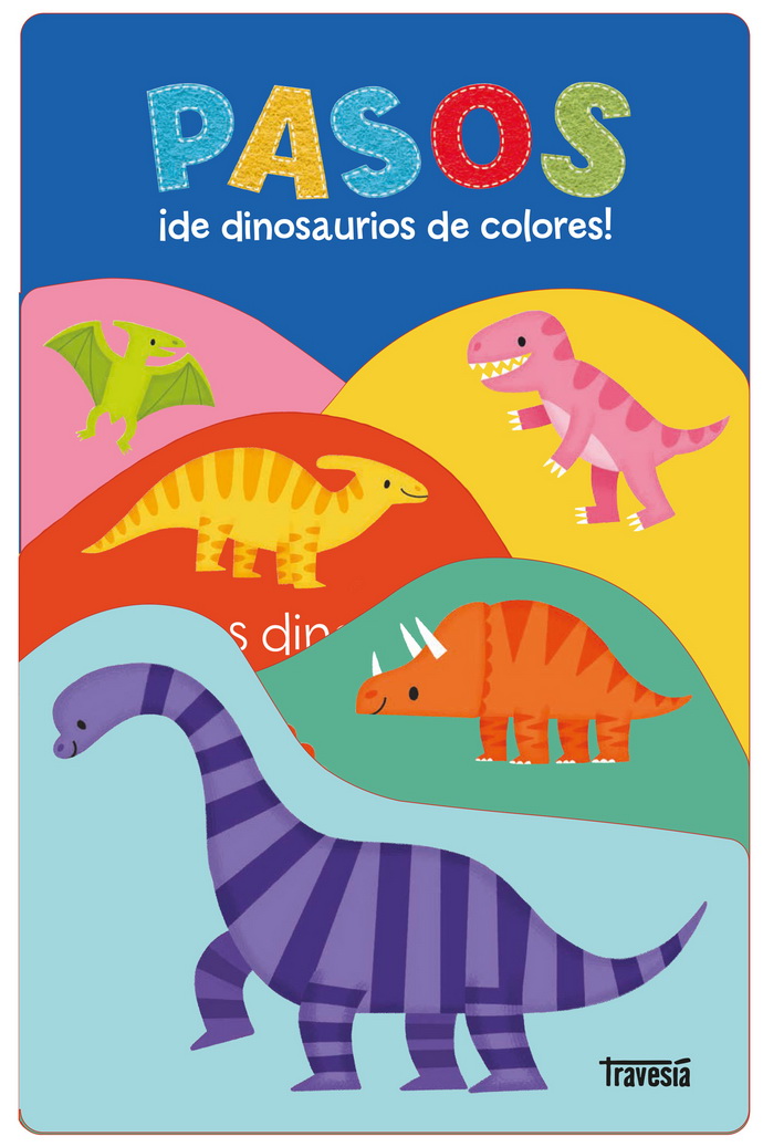 Pasos ¡de dinosaurios de colores!