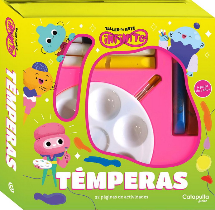 Témperas (incluye pinceles, paleta de pintor y témperas)